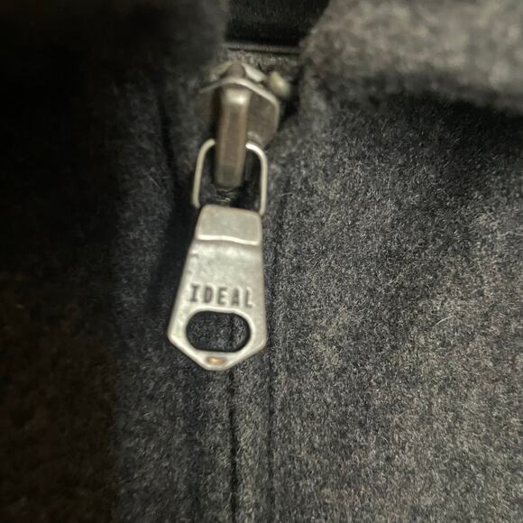 Gap Mens Large Gray Wool Blend Bomber Jacket Full Zip Casual Classic Outerwear - Picture 9 of 9